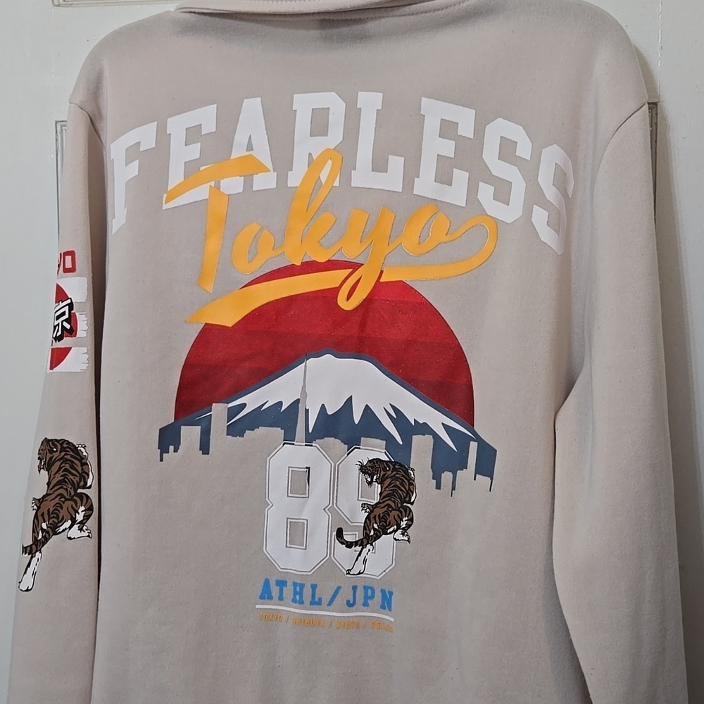 REGSTR Fearless Tokyo Warrior Beige Jacket Snapfront Medium - Picture 9 of 12